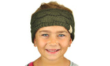 C.C Children's Kids' Warm Cable Knit Fuzzy Lined Ear Warmer Headband