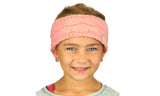 C.C Children's Kids' Warm Cable Knit Fuzzy Lined Ear Warmer Headband
