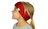 C.C Children's Kids' Warm Cable Knit Fuzzy Lined Ear Warmer Headband