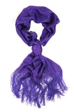 NYFASHION101 Fashionable Sparkly Glitter Thread Lightweight Tassel Scarf, Purple …