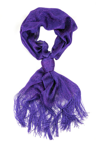 NYFASHION101 Fashionable Sparkly Glitter Thread Lightweight Tassel Scarf, Purple …