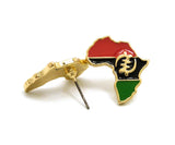 Pan Africa Stud Earrings in Gold-Tone, Gye Nyame