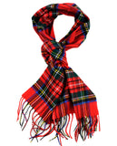 D&Y Unisex Classic Softer Than Cashmere Plaid Fringe End Scarf