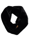 C.C Women's Soft Faux Fur Feel Neck Warmer Collar Infinity Scarf