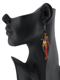 Women's Exquisite African Ebony Model Dangle Pierced Earrings, Summer Dress