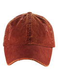 D&Y Unisex Snow Washed Distressed Cotton Twill Precurved Bill Baseball Cap