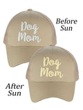 C.C Ponycap Color Changing Embroidered Quote Adjustable Trucker Baseball Cap, Dog Mom