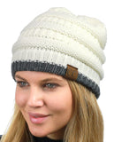 Trendy Warm Chunky Soft Stretch Cable Knit Beanie Skully