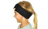 C.C Children's Kids' Warm Cable Knit Fuzzy Lined Ear Warmer Headband