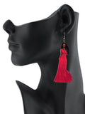 Women's Exquisite African Ebony Model Dangle Pierced Earrings, Gown