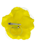 Women's Multifunction Rose Flower Sheer Petal Brooch Pin Hair Tie Clip