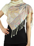 NYFASHION101 Women's Large Soft Embroidered Elephant Scarf Shawl Wrap