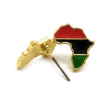 Pan Africa Stud Micro Earrings in Gold-Tone, Pan Africa