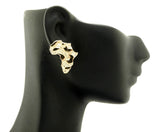 Nugget Africa Design Stud Earrings in Polished Gold-Tone XE1090G