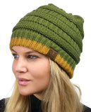 Trendy Warm Chunky Soft Stretch Cable Knit Beanie Skully