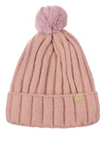 D&Y Solid Knit Beanie With Pompom Sherpa Inner Lined For Extra Warmth