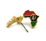 Pan Africa Stud Micro Earrings in Gold-Tone, Gye Nyame