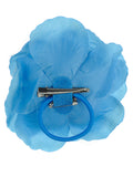 Women's Multifunction Rose Flower Sheer Petal Brooch Pin Hair Tie Clip
