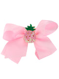 NYFASHION101 Toddlers' Girls' Sequin Pineapple Grosgrain Ribbon Bow Alligator Clip