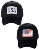 Unisex Flip Magic Sequin USA Flag Adjustable Baseball Dad Cap Hat