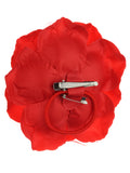Women's Multifunction Rose Flower Sheer Petal Brooch Pin Hair Tie Clip By The Dozen