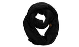 C.C Women's Winter Cable Knit Sherpa Lined Warm Infinity Pullover Scarf