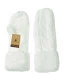 NYfashion101 Exclusive Winter Warm Sherpa Lined Cable Knit Cuff Mitten