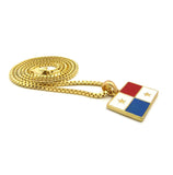 Flag of Panama Micro Pendant with Chain Necklace
