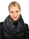 C.C Women's Soft Faux Fur Feel Neck Warmer Collar Infinity Scarf