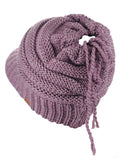 D&Y Versatile Ponyflo Messy High Bun Ponytail Metallic Thread Visor Beanie Cap