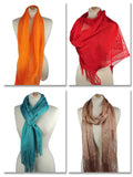 NYFASHION101 Fashionable Sparkly Glitter Thread Lightweight Tassel Scarf