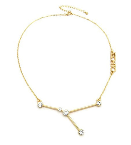 Cancer Zodiac Sign Rhinestone Horoscope Pendant 2mm 16" + Extension Necklace