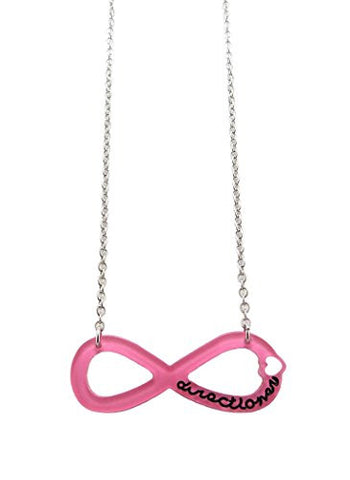 Directioner&reg; Semi-Seethru Pink Infinity Necklace in Silver-Tone XC330RPK
