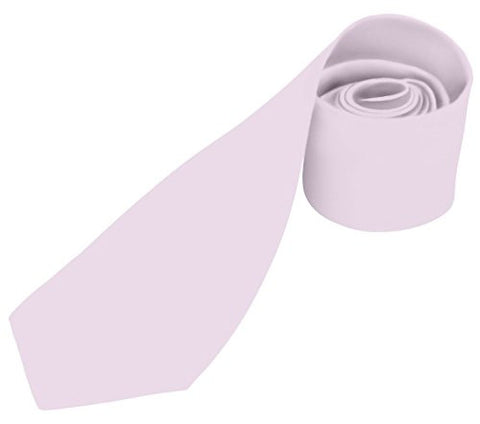 Mens Necktie SOLID Satin Neck Tie Coral Light Pink 17