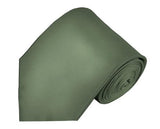 Mens Solid Color Silk Tie