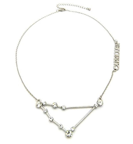 Capricorn Zodiac Sign Rhinestone Horoscope Necklace