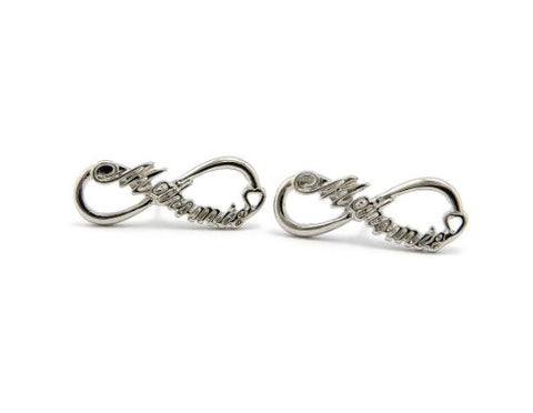 Mahomie Infinity Earrings in Silver-Tone
