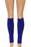 Warm Ribbed Knitted Leg Warmers w/ Wooden Buttons LW23