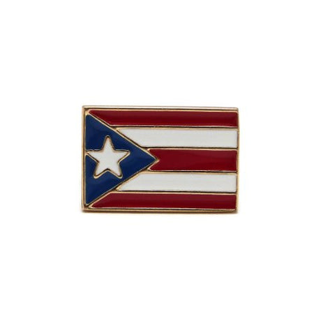 Puerto Rico Flag Stretch Ring in Gold-Tone