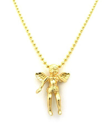 Baby Angel Extra Small Plain Micro Pendant w/ 27" Ball Chain