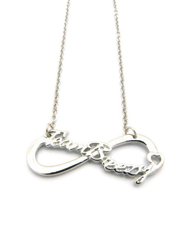 Team Breezy Celebrity Fans 2mm 18" Infinity Necklace - Silver Tone XC484R