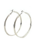 High Quality Hypo-Allergenic Silver Tone Double Ring Hoop Earrings MADE IN USA