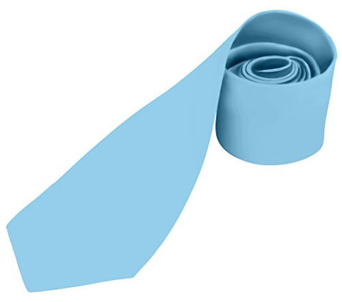 BRAND NEW Mens Necktie SOLID Satin Neck Tie Powder Blue 26