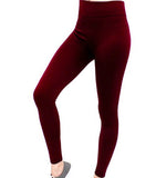 NYfashion101 Winter Fleece Lined Seamless Solid Leggings One Size fits most