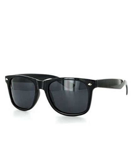 Wayfarer Style Sunglasses Dark Lens Black Frame