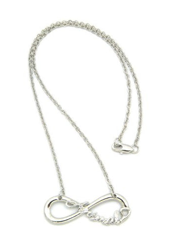Animal Inscribed Infinity Loop Chain Necklace