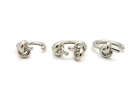 3 Piece Love Knot Knuckle Ring Set