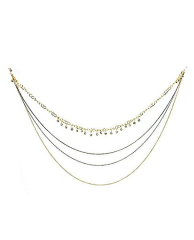 Bohemian Multi Link Chain Rhinestone Stud Charm Hook Earring Lace to Necklace