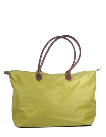 Ladies' Simple & Casual Everyday Nylon Tote Shoulder Handbag Mustard HD1293MS