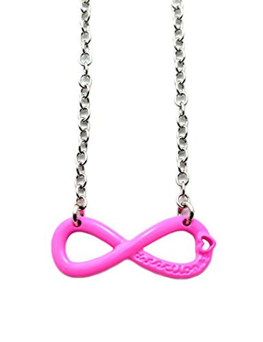 Directioner&reg; Fans Mini Pink Infinity with Silver-Tone Chain Necklace XC293RPK